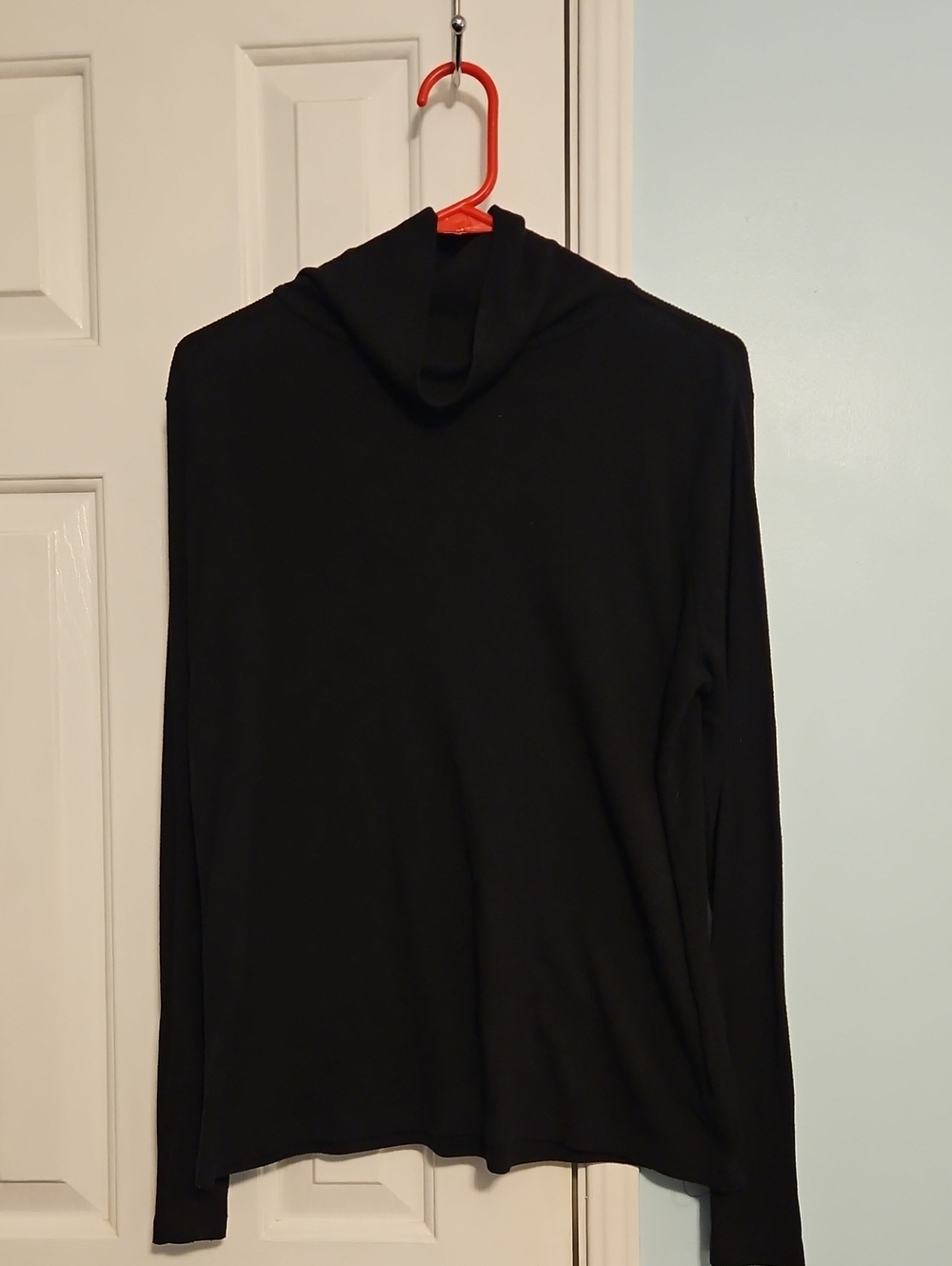Classic Black Turtleneck Long Sleeve Top